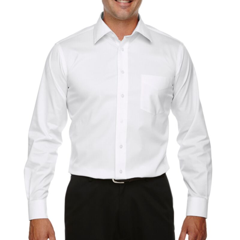 Men's Crown Collection® Tall Solid Stretch Twill Woven Shirt Thumbnail