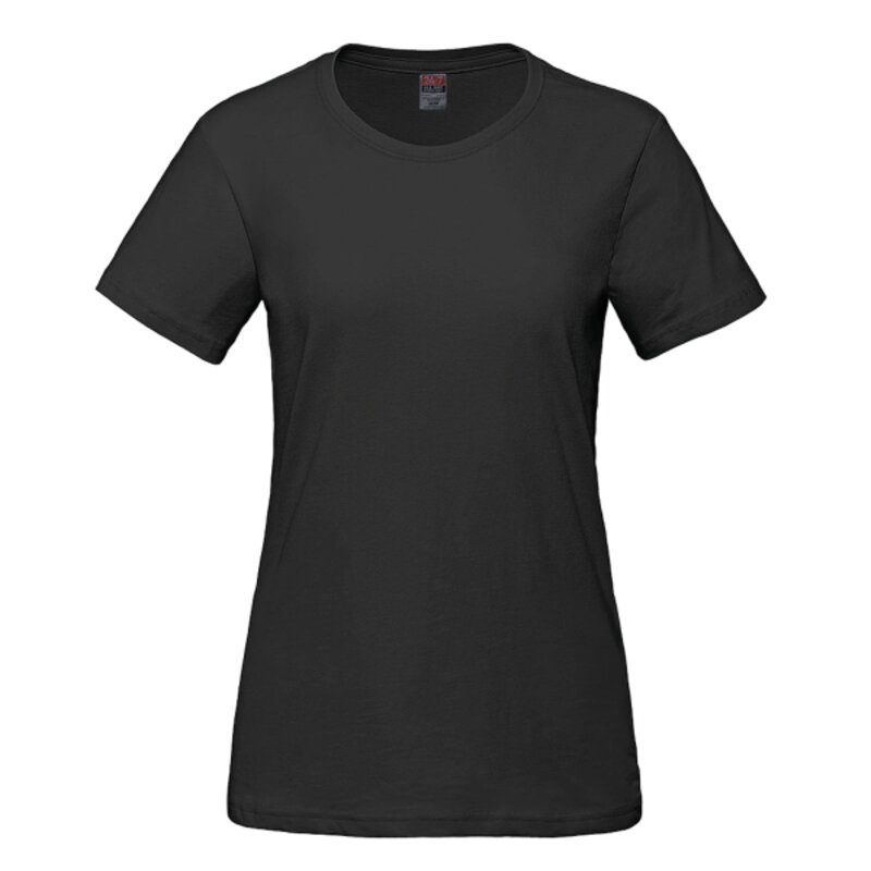 Ladies RING SPUN Combed Cotton Crewneck T-Shirt Thumbnail