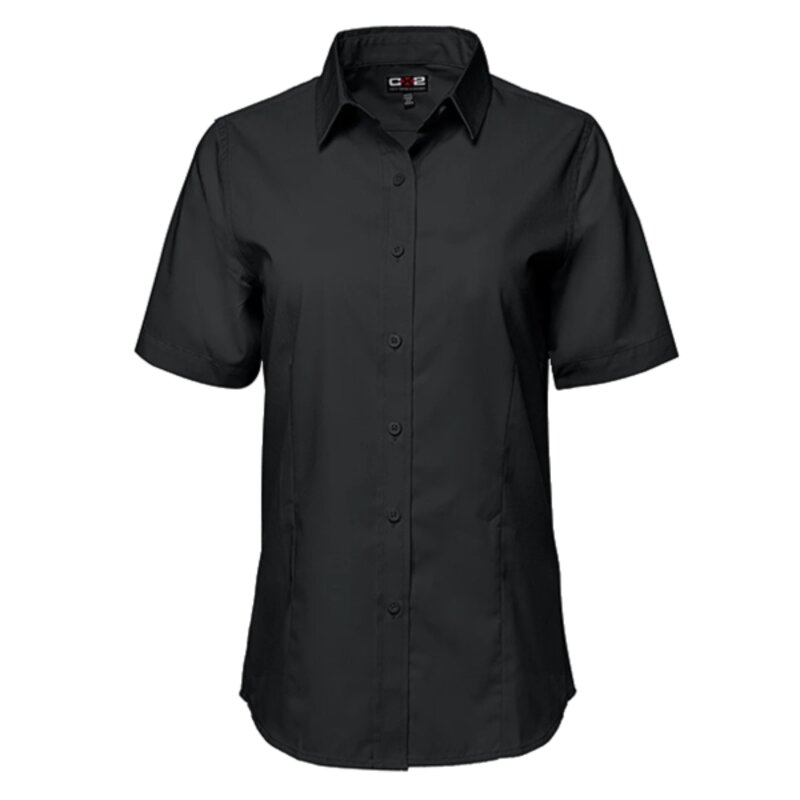 Poly Cotton Twill Short Sleeve Easy-Care Shirt pour Femmes Thumbnail