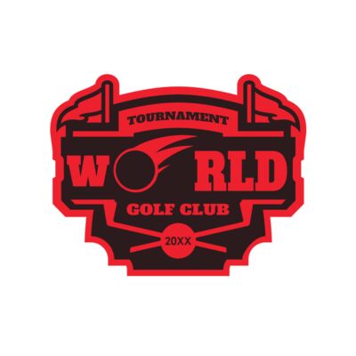 World Tournament Golf club logo template Thumbnail