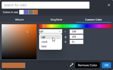 Color Picker Modes