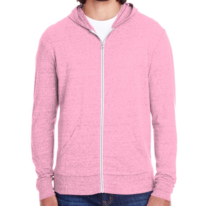 Unisex Triblend Full-Zip Light Hoodie Thumbnail