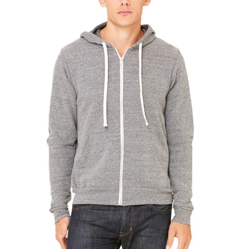 Unisex Triblend Sponge Fleece Full-Zip Hoodie Thumbnail