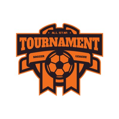 Tournament Soccer league logo template Thumbnail