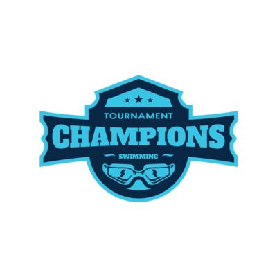 Champions Tournament Swimming logo template Thumbnail